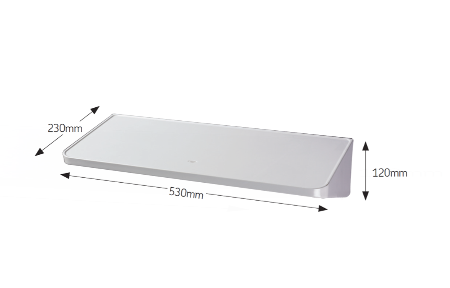AKW Large White Polypropylene Shelf (23146)