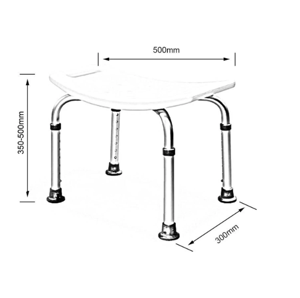 AKW 02300 Aluminium Freestanding Shower Stool