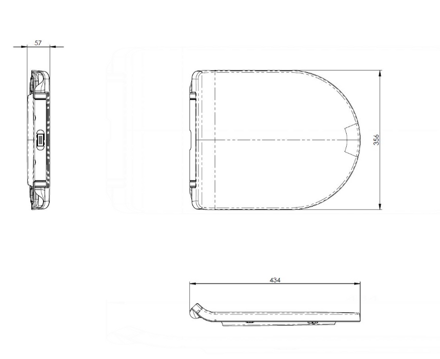 AKW PP Soft Close Toilet Seat with Lid (23589)