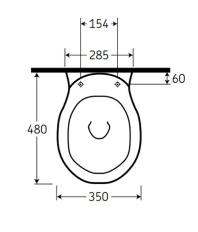 AKW Livenza Wall Hung Pan and Toilet Seat (23518 + 23519)