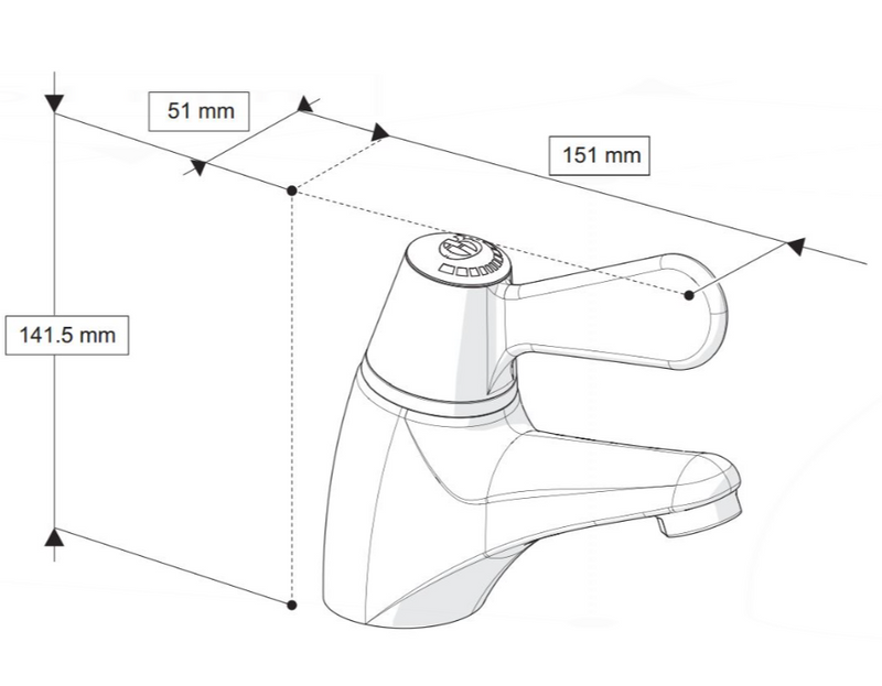 AKW TMV3 Thermostatic Wash Basin Mixer Tap (23116A)