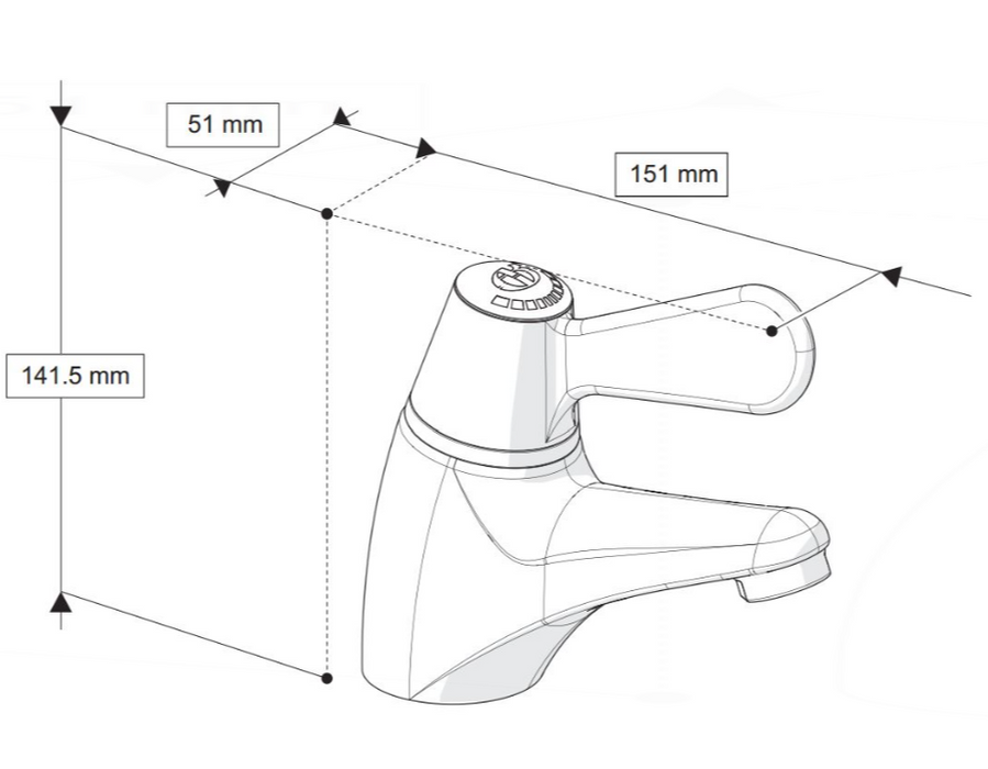 AKW TMV3 Thermostatic Wash Basin Mixer Tap (23116A)