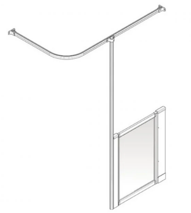 AKW Option HW Shower Screens Suitable For Wet Floors (All Sizes)