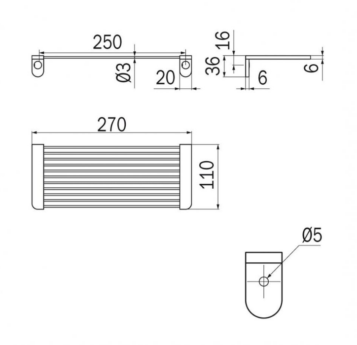 Inda Ego Soap Rack 27x4hx11cm (A1351ACR)