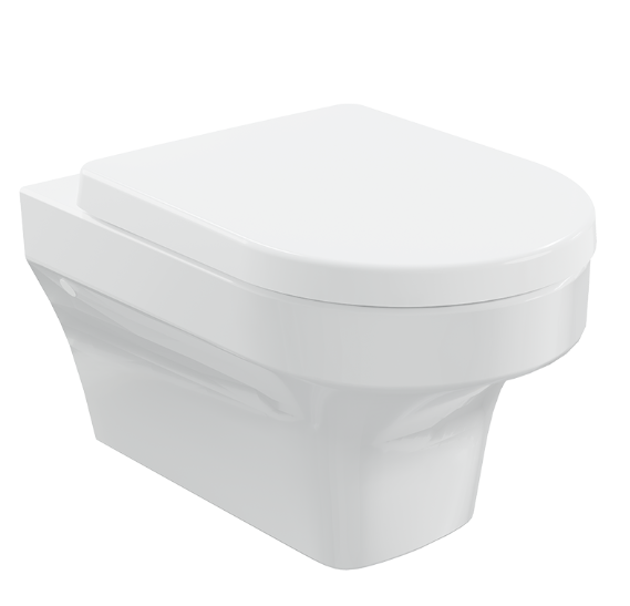 AKW Carbamide Soft Close Toilet Seat for Navlin Wall Hung Pan (23645)