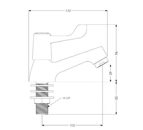 AKW Navlin 550mm 2TH Basin Pack Including Full Pedestal & Basin Lever Taps (28330)