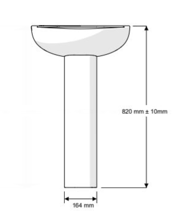 AKW Navlin 550mm 2TH Basin Pack Including Full Pedestal & Basin Lever Taps (28330)