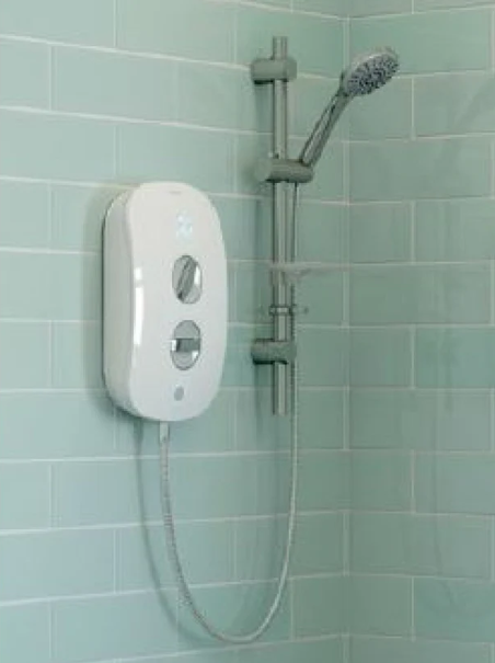 AKW iTherm White 8.5kw Thermostatic Shower With Standard Kit (29024)
