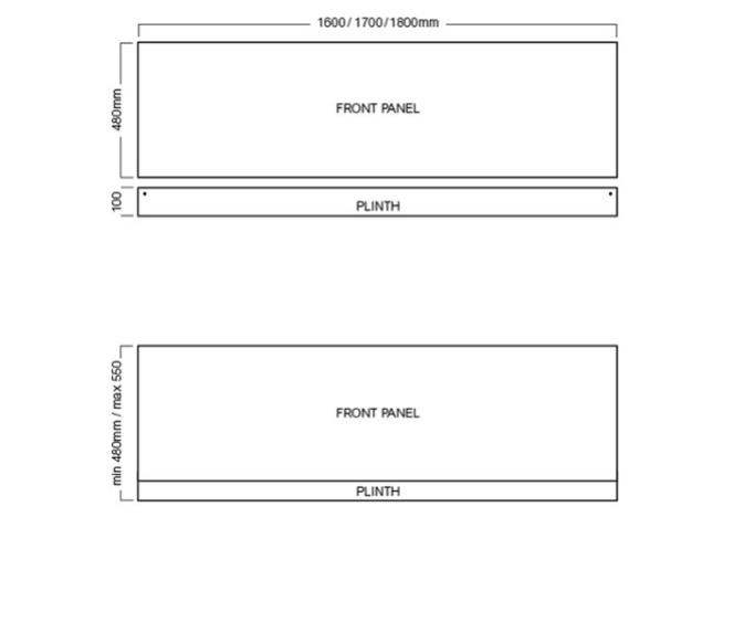 Kartell K-VIT Atlantis 1600mm Waterproof Front Panel (ATL1600FP)