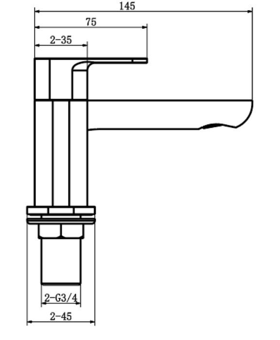 Kartell K-VIT Visage Bath Filler Chrome (TAP272VIJ)