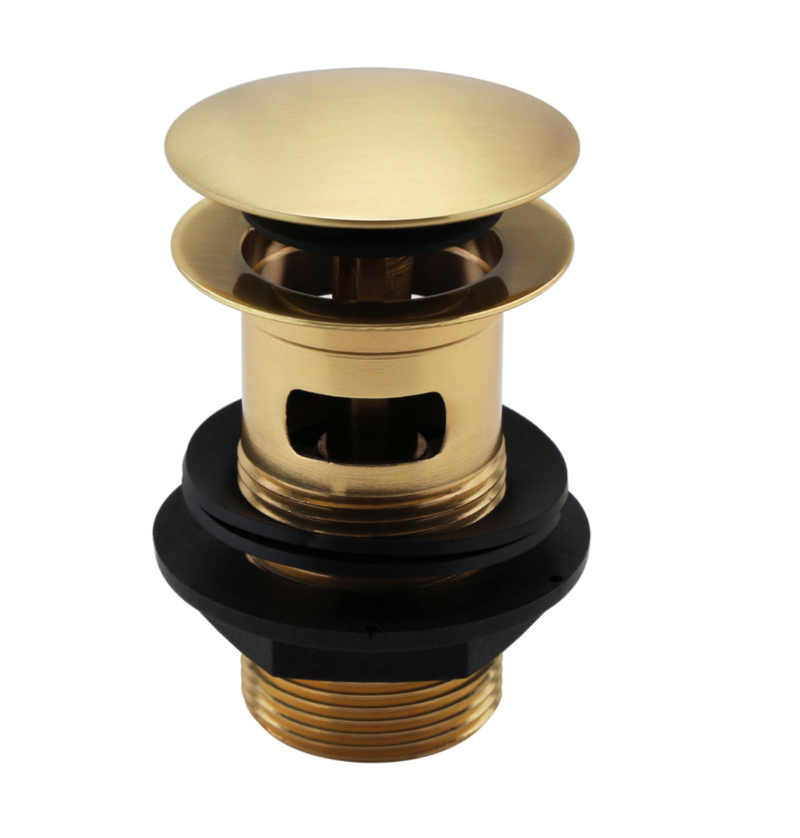 Kartell K-VIT Ottone Basin Click Waste Slotted Brushed Brass (WAS050)