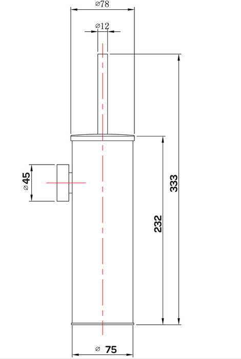 Kartell K-VIT Ottone Wall Mounted Toilet Brush And Holder (ACC203OT)
