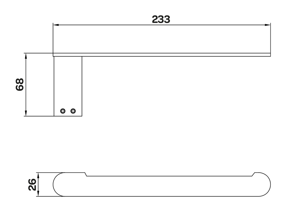 Kartell K-VIT Ottone Towel Rail Brushed Brass (ACC202OT)