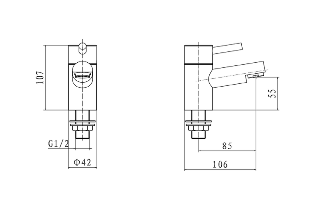 Kartell K-VIT Plan Pair Basin Pillar Taps Chrome (TAP015PL)