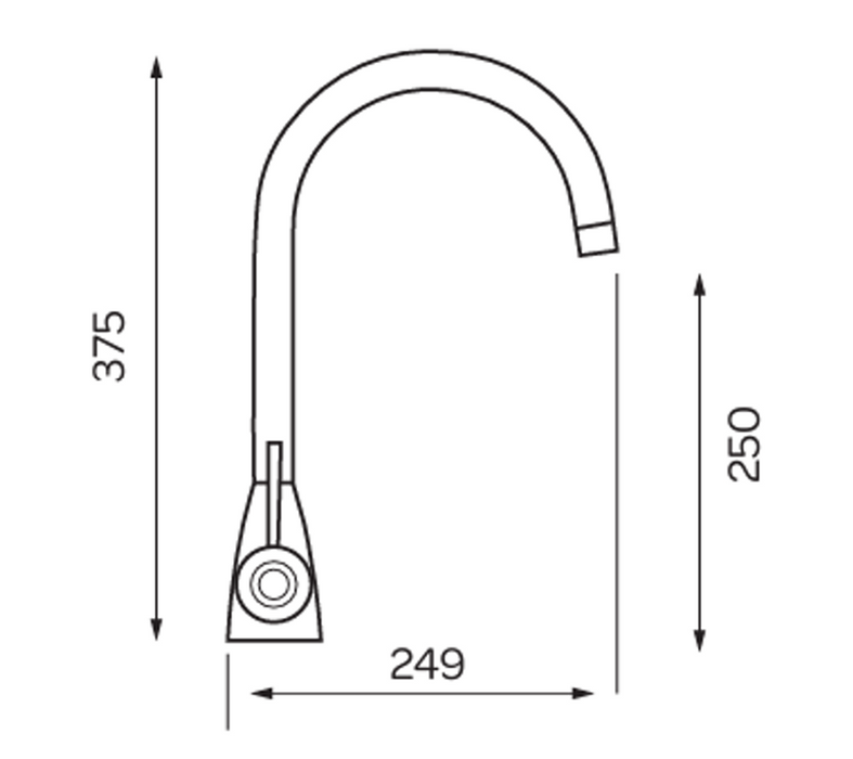 Kartell K-VIT Kitchen Sink Mixer Tap Chrome (KST007)