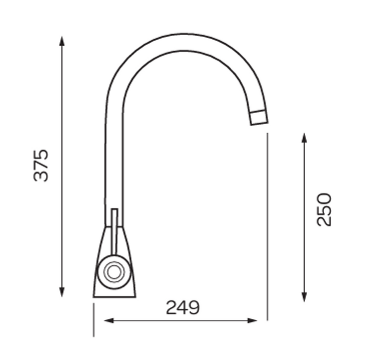 Kartell K-VIT Kitchen Sink Mixer Tap Chrome (KST008)