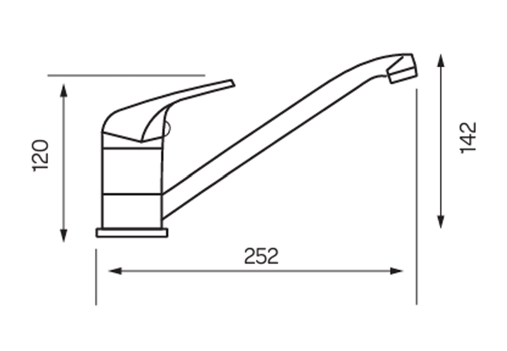 Kartell K-VIT Kitchen Skin Mixer Tap Chrome (KST012)