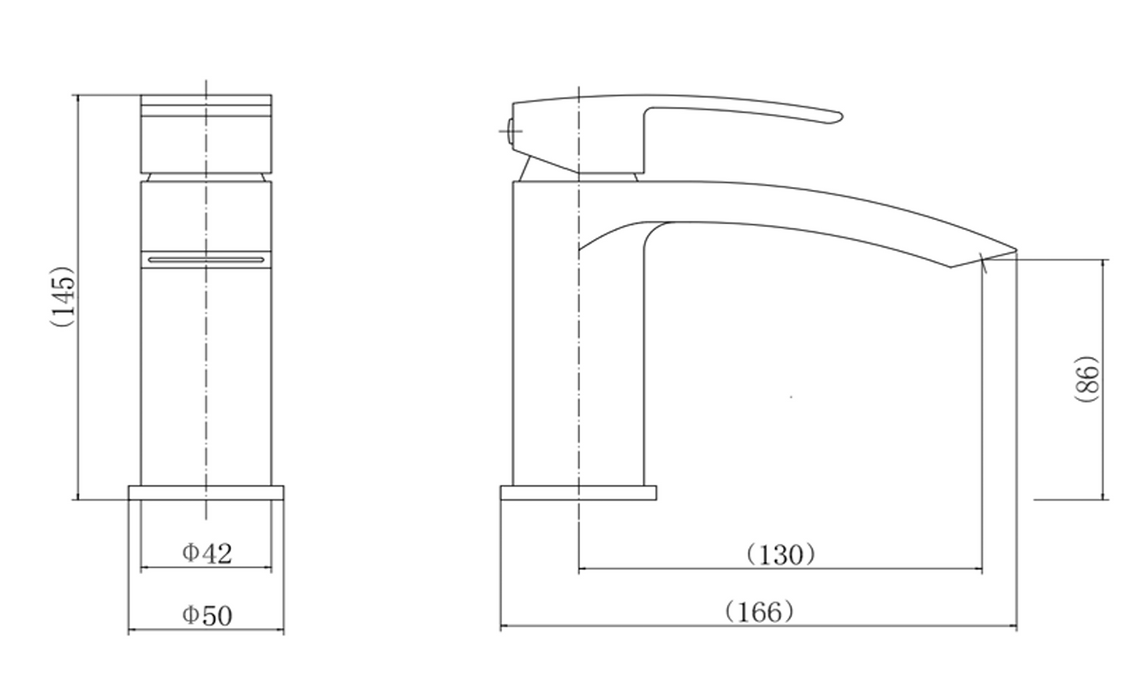 Kartell K-VIT Curve Mono Basin Mixer Chrome (TAP280CU)