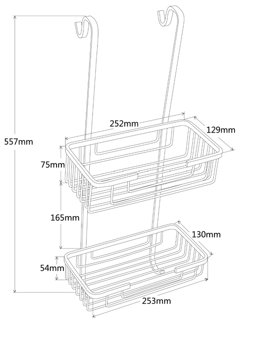 Kartell K-VIT Wire Hanging Shower Tidy Chrome (ACC103)