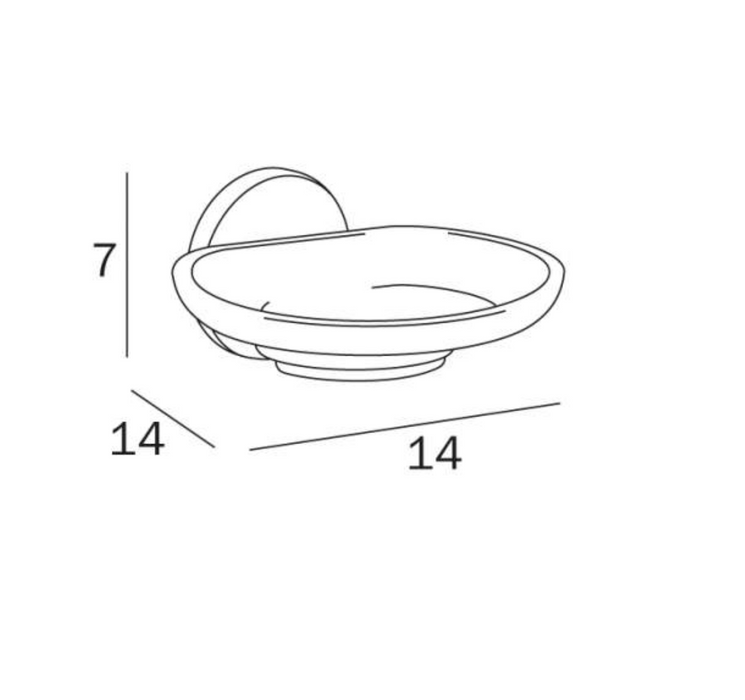 Inda Colorella Soap Dish 14x7hx14cm - Chrome (A23110CR03)