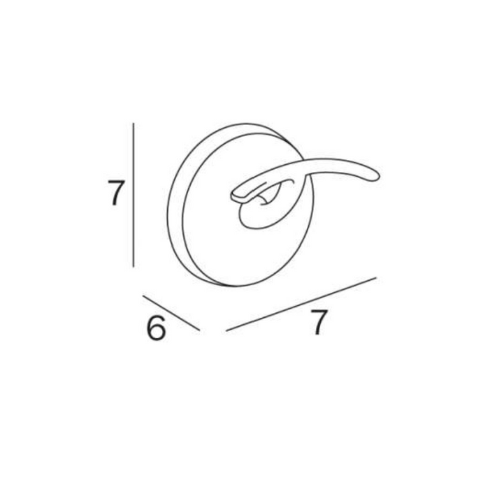 Inda Colorella Robe Hook 6x7cm dia. - Chrome (A23210CR)