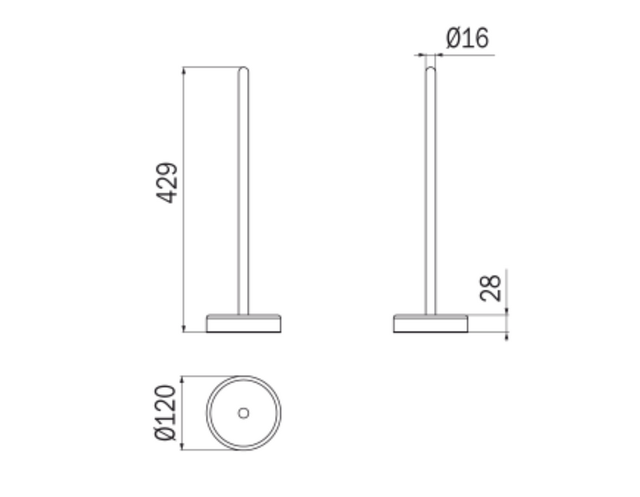 Inda Colorella Toilet Roll Holder 12diax43h - Chrome (AV4284CR)