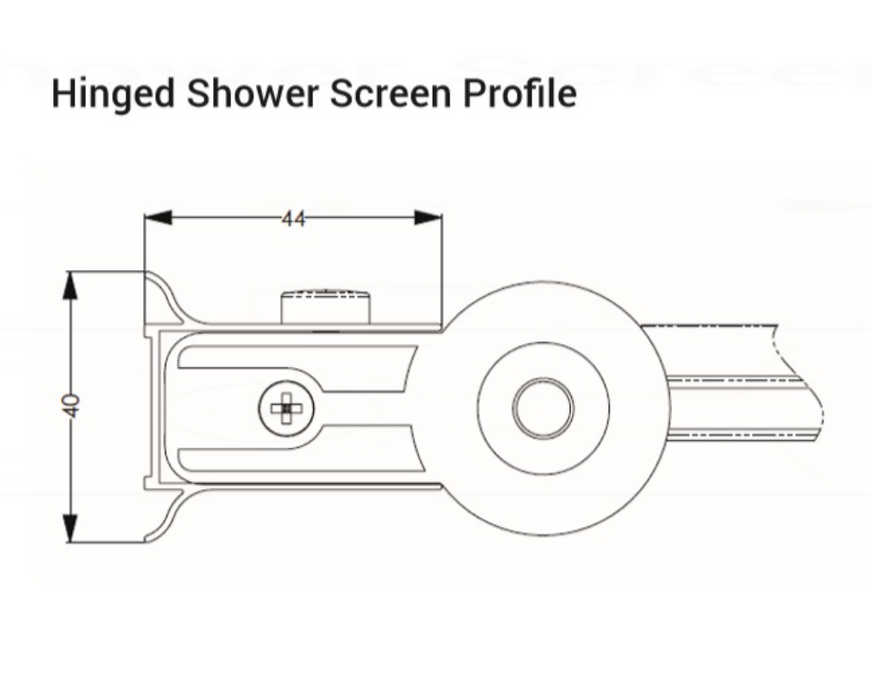 AKW Hinged Curved Top Bath Shower Screen 800mm (30805)