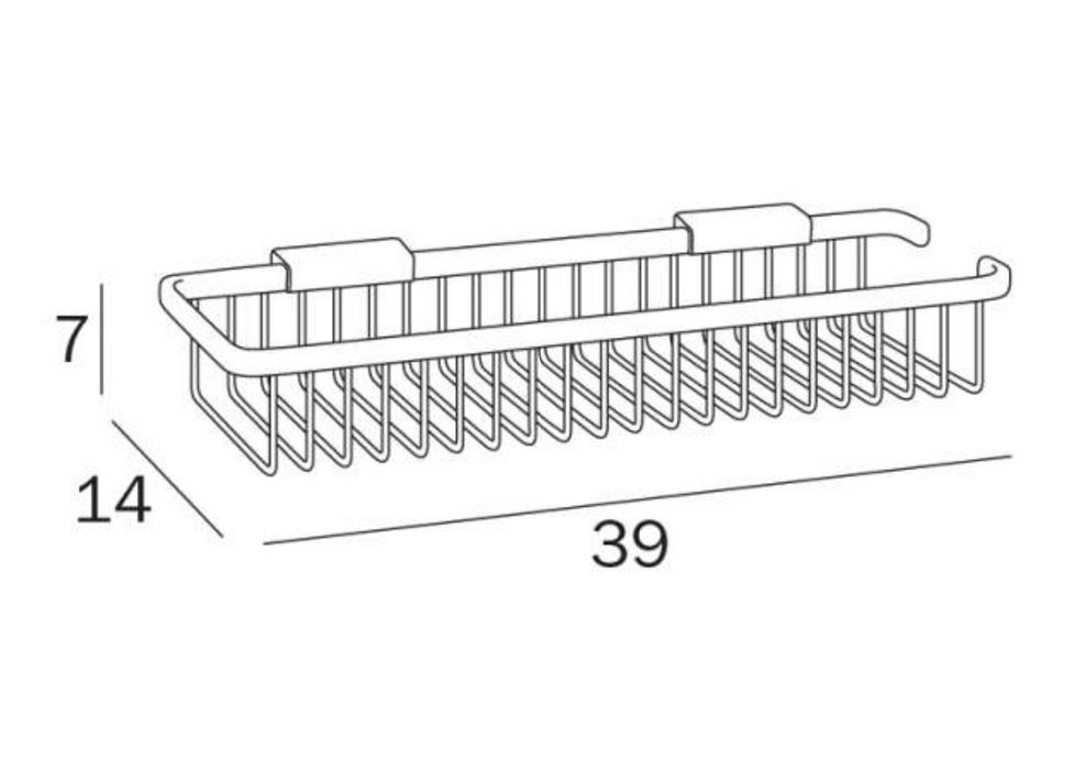 Inda Hotellerie Deep Soap Basket 39x7hx14cm - Chrome (A0453HCR)