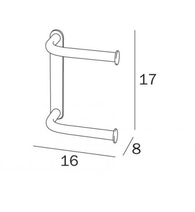 Inda Hotellerie Double Toilet Roll Holder 16x17hx8cm - Chrome (AV425ACR)