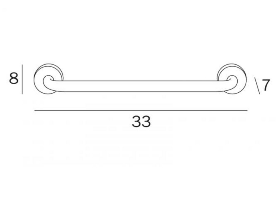 Inda Hotellerie Grab Bar 33x8hx7cm - Chrome (A0490TCR)