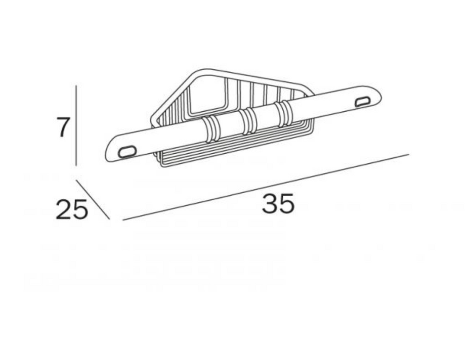 Inda Hotellerie Grab Bar 35x7hx25cm - Chrome (A04620CR)
