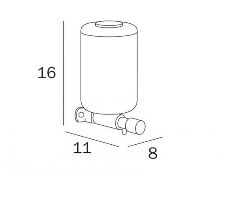 Inda Hotellerie Liquid Soap Dispenser 8x16hx11cm - Chrome (A05670CR)
