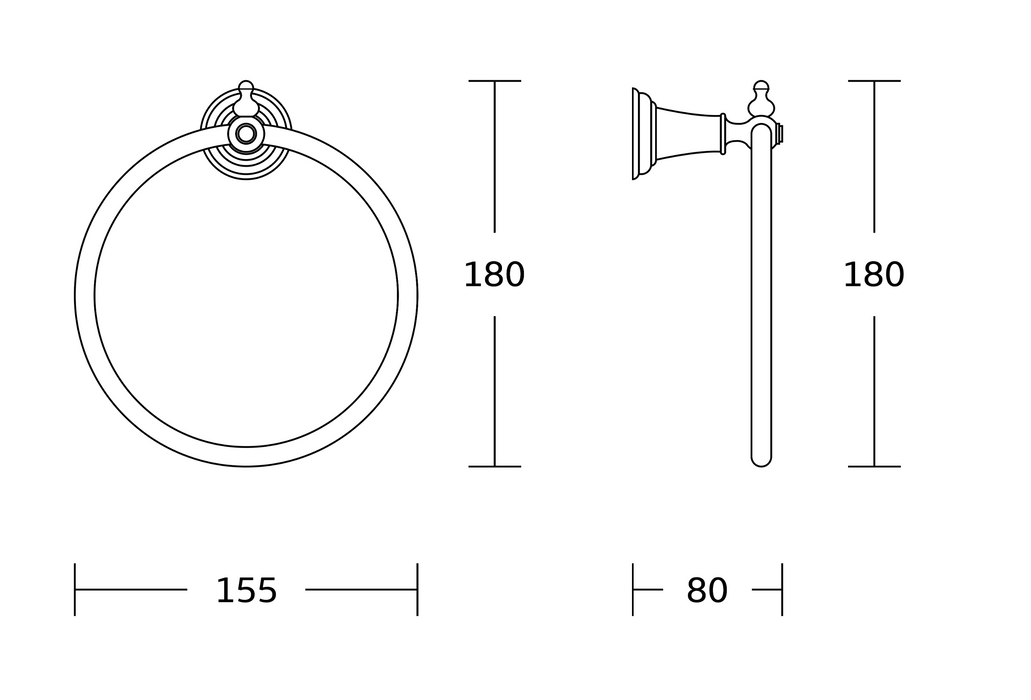 Kartell K-VIT Astley Towel Ring Chrome (ACC147)