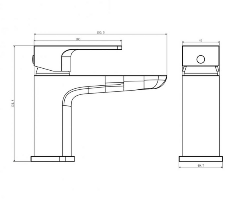 Kartell K-VIT Kolt Mini Mono Basin Mixer Brushed Nickel (TAP332KBN)