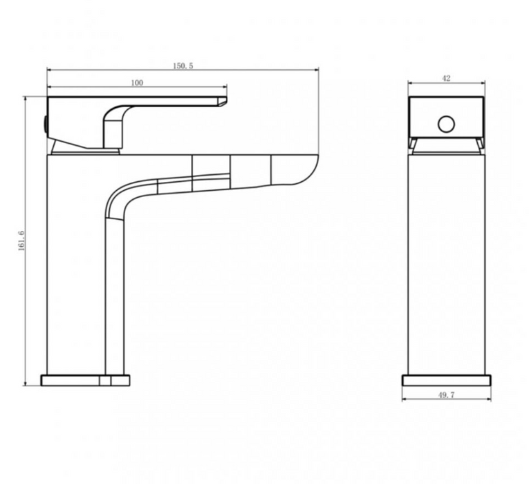 Kartell K-VIT Kolt Mono Basin Mixer Brushed Nickel (TAP330KBN)