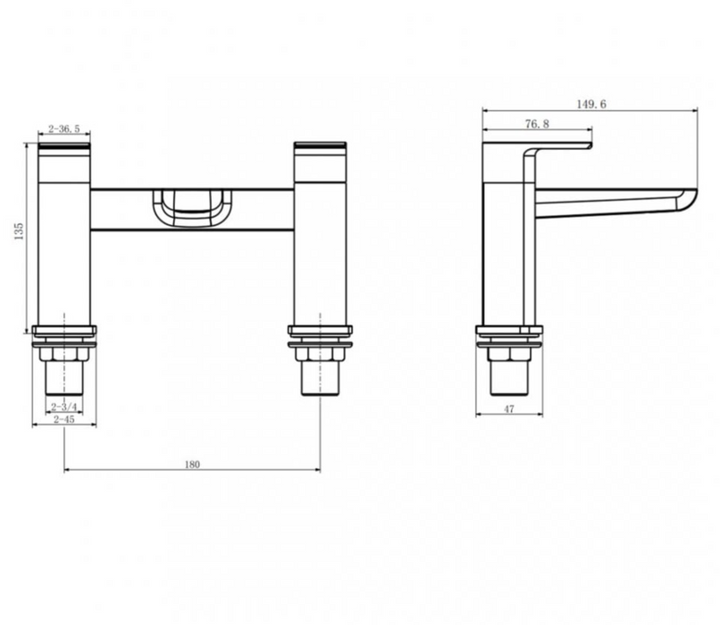 Kartell K-VIT Kolt Bath Filler Brushed Nickel (TAP334KBN)