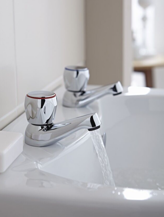 Kartell K-VIT Alpha 1/2" Basin Taps (Pair) Chrome (TAP160AL)