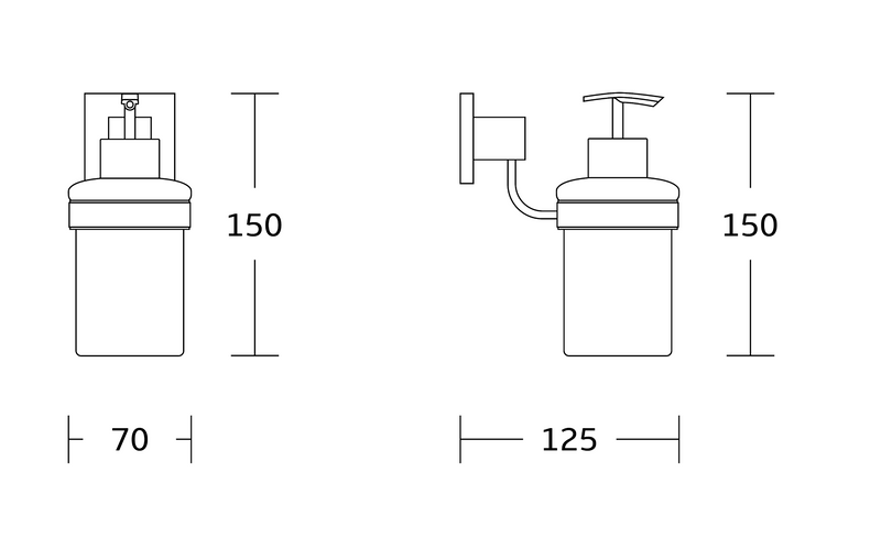 Kartell K-VIT Pure Soap Dispenser & Holder Chrome (ACC167)