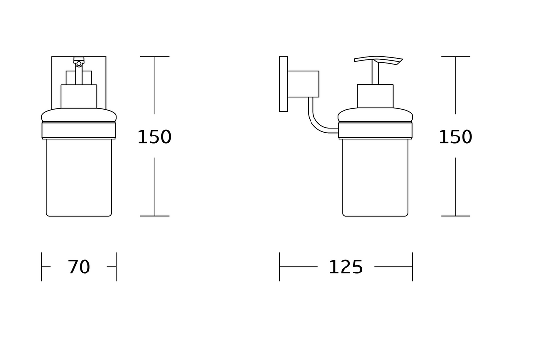 Kartell K-VIT Pure Soap Dispenser & Holder Chrome (ACC167)