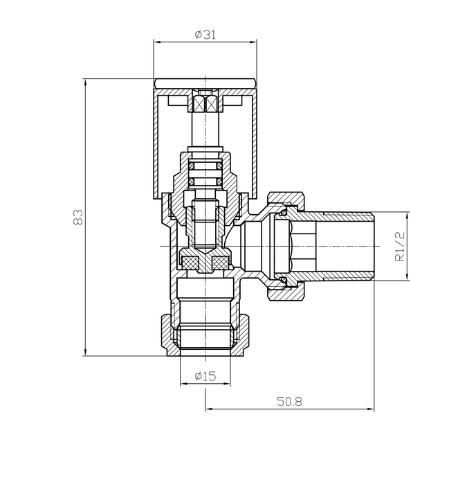 Kartell K-VIT Modern Straight or Angled Radiator Valve Twin Packs in Chrome (KART-STR - KART-ANG))