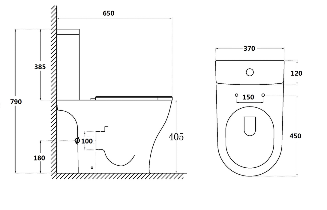Kartell K-VIT Kameo Close Coupled Rimless Pan-White Gloss (POT530KA)