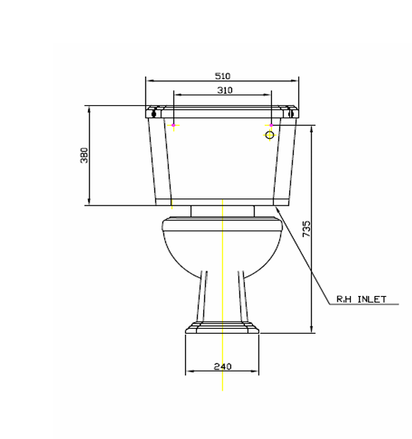 Kartell K-VIT Astley Close Coupled Cistern (POT031AS)