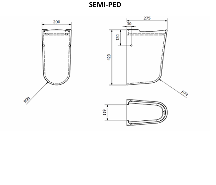 Kartell K-VIT G4K Semi Pedistal (POT191G4K)