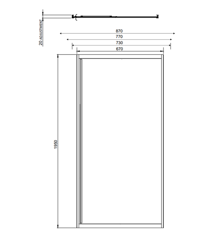 Kartell K-VIT KV8 Hinged Shower Screens
