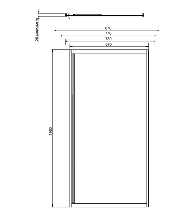 Kartell K-VIT KV8 Hinged Shower Screens