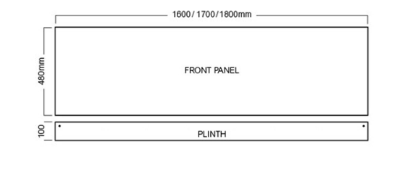 Kartell K-VIT Atlantis 1700mm Front Panel (ATL1700FP)