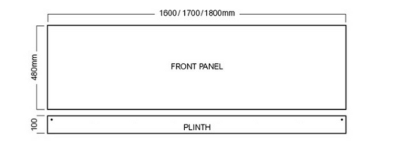 Kartell K-VIT Atlantis 1800mm Front Panel (ATL1800FP)