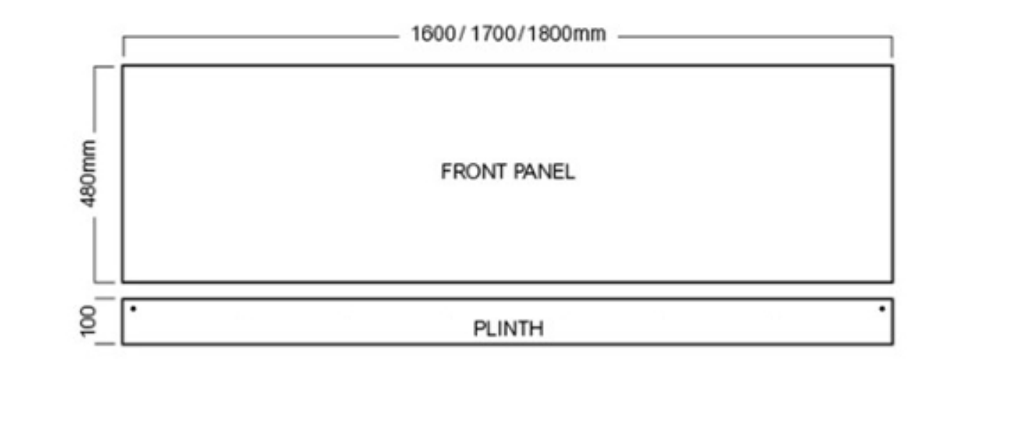 Kartell K-VIT Atlantis 1800mm Front Panel (ATL1800FP)