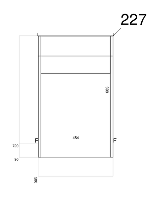 Kartell K-VIT Kore 500mm WC Unit - Gloss White (KOR500WC-W)