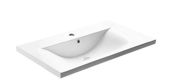 Kartell K-VIT Purity 800mm Floor Standing 2 Drawer Unit & Mid Depth Ceramic Basin Gloss White (FUR045PU-FUR062PU)